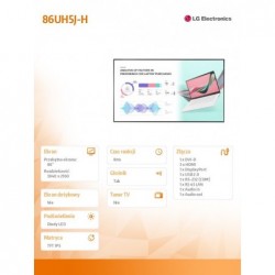 Monitor 86 cali 86UH5J-H UHD IPS 500cd/m2 24/7 Monitor 86 cali 86UH5J-H UHD IPS 500cd/m2 24/7