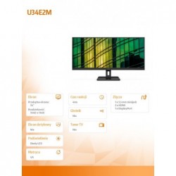 Monitor U34E2M 34 cale VA 100 Hz HDMIx2 DP 