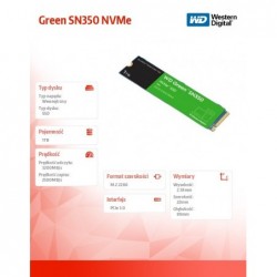 Dysk SSD Green 1TB M.2 2280 SN350 NVMe PCIe Dysk SSD Green 1TB M.2 2280 SN350 NVMe PCIe