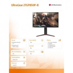 Monitor 27GP850P-B 27 cali IPS UltraGear QHD 165Hz 1ms Monitor 27GP850P-B 27 cali IPS UltraGear QHD 165Hz 1ms