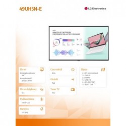 Ekran 49UH5N-E IPS 500cd/m2 24/7 Ekran 49UH5N-E IPS 500cd/m2 24/7