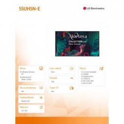 Ekran 55UH5N-E IPS 500cd/m2 24/7 