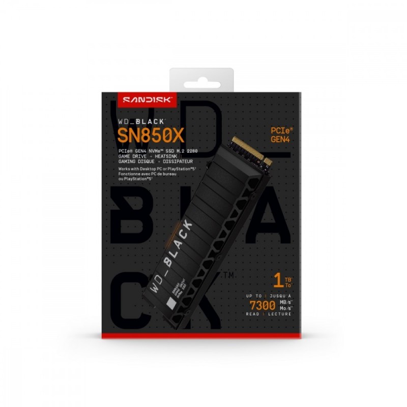 Dysk SSD Black 1TB SN850X NVMe M.2 PCIe Radiator