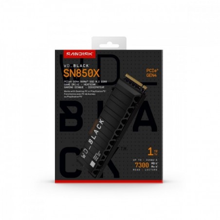 Dysk SSD Black 1TB SN850X NVMe M.2 PCIe Radiator