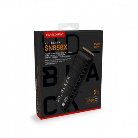 Dysk SSD Black 2TB SN850X NVMe M.2 PCIe Radiator Dysk SSD Black 2TB SN850X NVMe M.2 PCIe Radiator