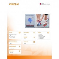 Monitor wielkoformatowy 43UL3J-M 43 cale UHD IPS 16/7 300cd/m2 Monitor wielkoformatowy 43UL3J-M 43 cale UHD IPS 16/7 300cd/m2