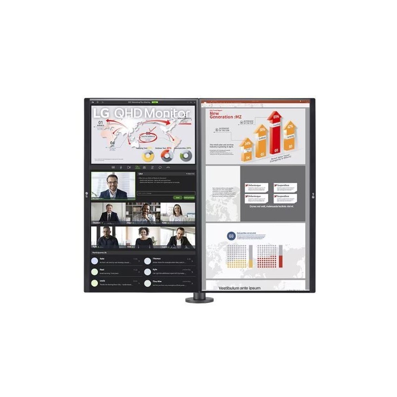 Monitor 27QP88DP-BS 27 cali QHD Ergo Dual Monitor 27QP88DP-BS 27 cali QHD Ergo Dual