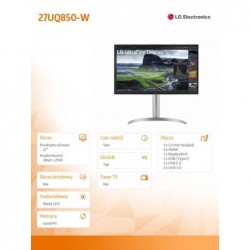 Monitor 27UQ850-W 27 cali UHD 4K Nano IPS Monitor 27UQ850-W 27 cali UHD 4K Nano IPS