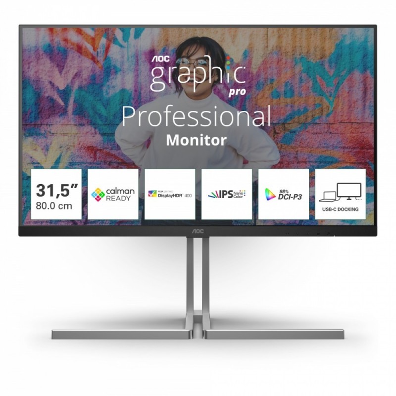 Monitor U32U3CV 31.5 cala Nano IPS 4K HDMIx2 DP USB-C RJ45 KVM Pivot Głośnik