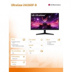 Monitor 24GS60F-B 24 cale IPS FHD 180Hz 1ms HDR10 
