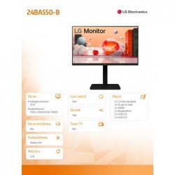 Monitor 24BA550-B 23.8 cala IPS Full HD 100Hz