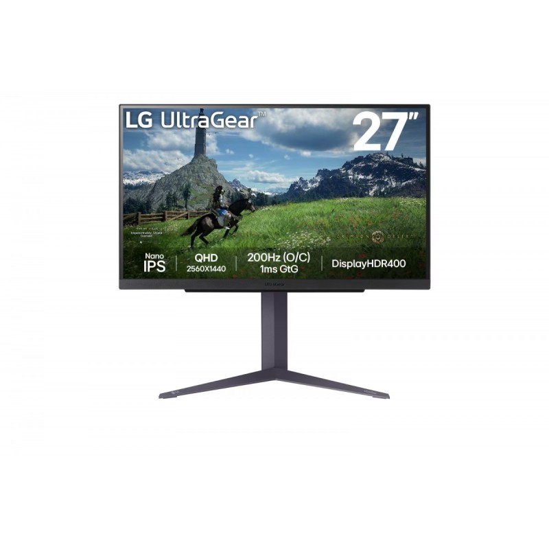 Monitor 27 cali 27GS85Q-B QHD UltraGear IPS 180 Hz (O/C 200Hz), 1ms, 400cd, HDMI, DP, USB, Pivot, HAS Monitor 27 cali 27GS85Q-B QHD UltraGear IPS 180 Hz (O/C 200Hz), 1ms, 400cd, HDMI, DP, USB, Pivot, HAS