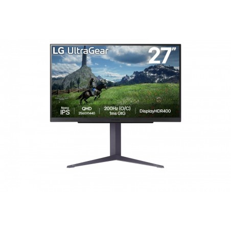 Monitor 27 cali 27GS85Q-B QHD UltraGear IPS 180 Hz (O/C 200Hz), 1ms, 400cd, HDMI, DP, USB, Pivot, HAS Monitor 27 cali 27GS85Q-B QHD UltraGear IPS 180 Hz (O/C 200Hz), 1ms, 400cd, HDMI, DP, USB, Pivot, HAS
