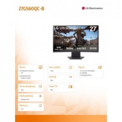 Monitor 27GS60QC-B 27 cali QHD UltraGear