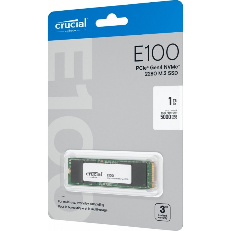 Dysk SSD E100 1TB M.2 NVMe 2280 PCIe 4.0 5000/4500 MB/s Dysk SSD E100 1TB M.2 NVMe 2280 PCIe 4.0 5000/4500 MB/s