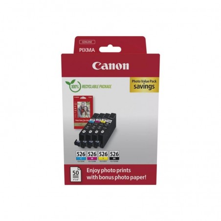 CANON CLI-526 Ink Cartridge C/M/Y/BK PHOTO VALUE BL CANON CLI-526 Ink Cartridge C/M/Y/BK PHOTO VALUE BL