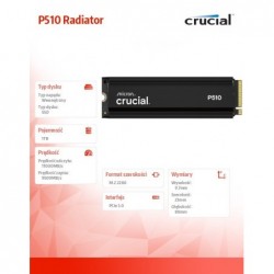 Dysk SSD P510 1TB M.2 NVMe Gen5 2280 11000/9500 radiator