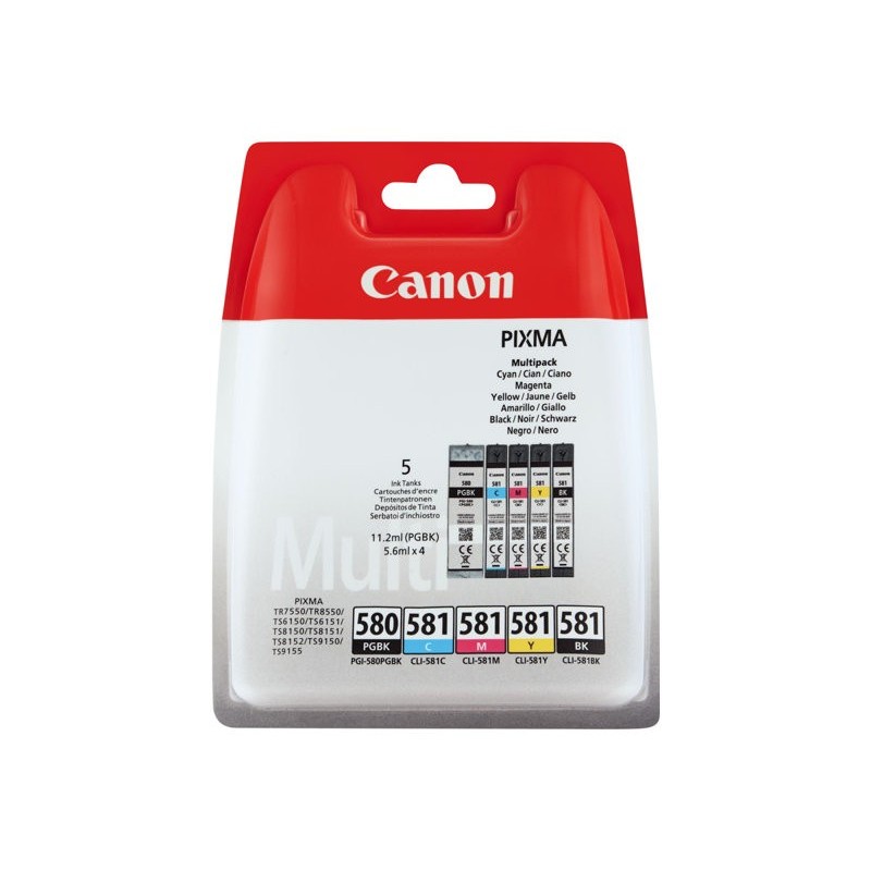 CANON CLI-581 Ink Cartridge C/M/Y/BK MULTI BL CANON CLI-581 Ink Cartridge C/M/Y/BK MULTI BL