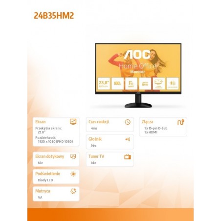 Monitor 24B35HM2 23.8 cali VA 100Hz HDMI VGA 
