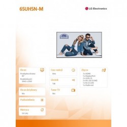 Monitor wieloformatowy 65UH5N-M IPS 500cd/m2 24/7 Monitor wieloformatowy 65UH5N-M IPS 500cd/m2 24/7