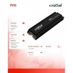 Dysk SSD P310 4TB M.2 NVMe PCIe 4.0 2280 radiator Dysk SSD P310 4TB M.2 NVMe PCIe 4.0 2280 radiator