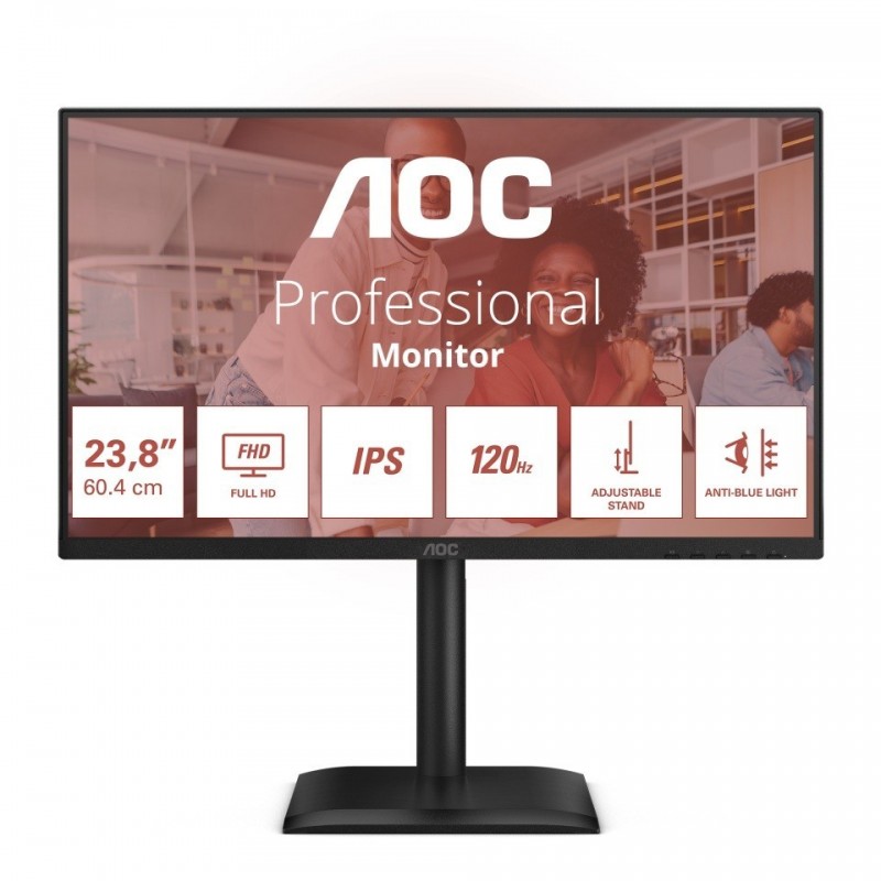 Monitor 24E4U 23.8 cala IPS 120Hz HDMI DP VGA Pivot Głośniki 