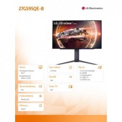Monitor 27GS95QE-B 27 cali QHD UltraGear Monitor 27GS95QE-B 27 cali QHD UltraGear