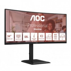 Monitor CU34E4CV 34 cale 120Hz Curved VA HDMIx2 DP RJ45 HAS Głośniki 