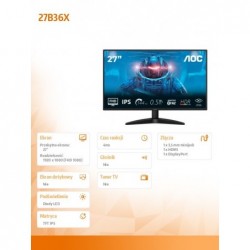 Monitor 27B36X 27 cali IPS 144Hz HDMI DP Monitor 27B36X 27 cali IPS 144Hz HDMI DP