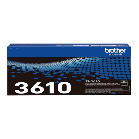 BROTHER TN-3610 Super High Yield Black Toner Cartridge Prints 18.000 pages BROTHER TN-3610 Super High Yield Black Toner Cartridge Prints 18.000 pages