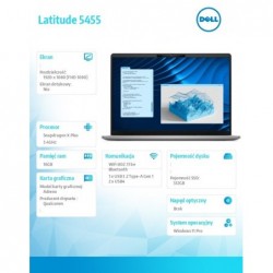 Notebook Latitude 5455 Win11Pro Snapdragon X Plus 10C 16GB/512GB SSD Gen4/14.0 FHD/Integrated/FgrPr/FHD/IR Cam/Mic/WLAN+BT/Backl Notebook Latitude 5455 Win11Pro Snapdragon X Plus 10C 16GB/512GB SSD Gen4/14.0 FHD/Integrated/FgrPr/FHD/IR Cam/Mic/WLAN+BT/Backl