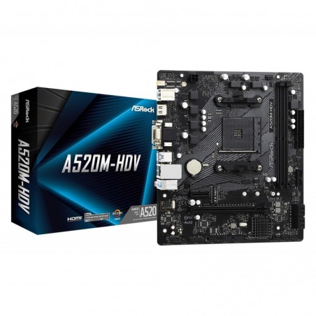 Płyta główna A520M-HDV AM4 2DDR4 HDMI/DVI/VGA M.2 mATX Płyta główna A520M-HDV AM4 2DDR4 HDMI/DVI/VGA M.2 mATX