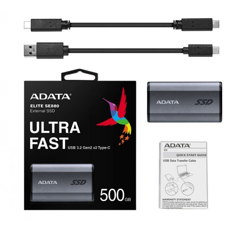 Dysk SSD External SE880 500GB USB3.2A/C Gen2x2