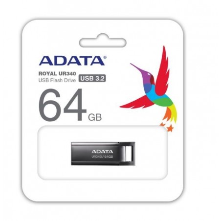 Pendrive UR340 64GB USB3.2 Gen1 Czarny Pendrive UR340 64GB USB3.2 Gen1 Czarny