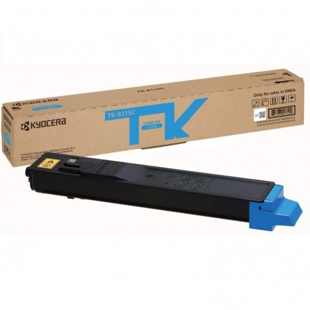 Kyocera Toner TK-8115C Cyan 6K 1T02P3CNL0 Kyocera Toner TK-8115C Cyan 6K 1T02P3CNL0