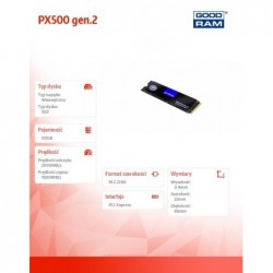 Dysk SSD PX500-G2 512GB M.2 PCIe 3x4 NVMe 2280 Dysk SSD PX500-G2 512GB M.2 PCIe 3x4 NVMe 2280