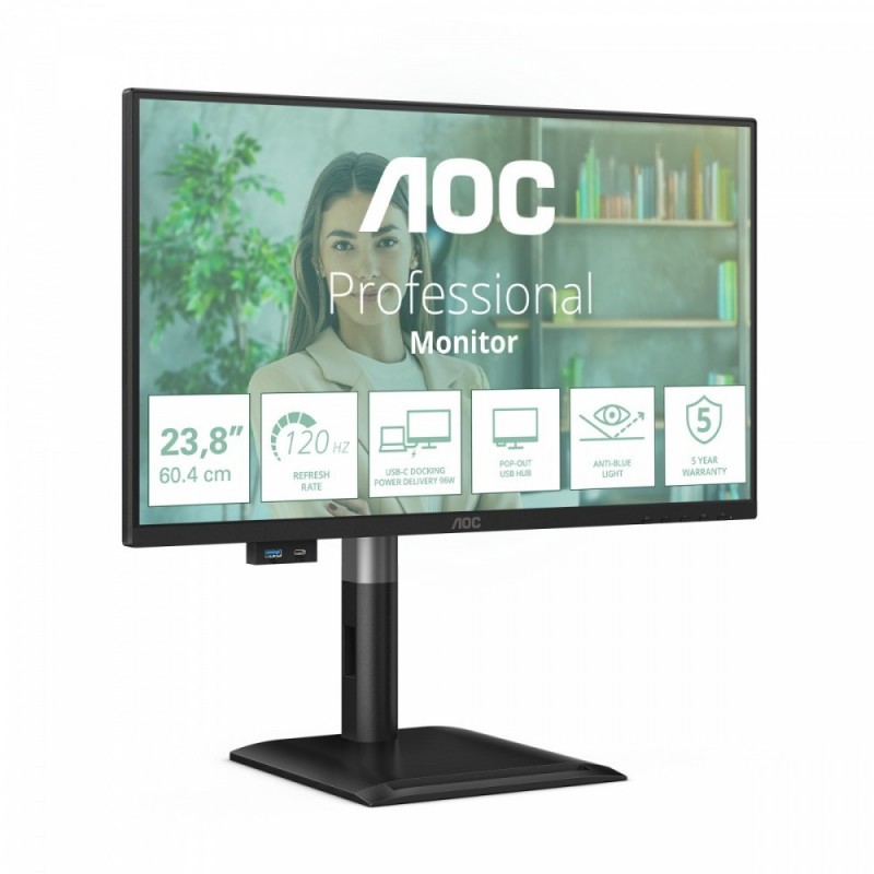 Monitor 24P4CV 23.8 cala IPS 120Hz HDMI DP RJ45 USB-C Pivot Głośniki 