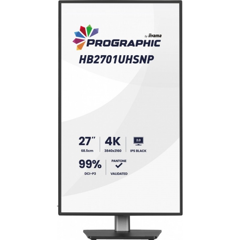 Monitor 27 cali ProGraphic HB2701UHSNP-B1 4K,IPS BLACK 2.0,450cd,VESA USB-c dock(PD:96W),HDMI,DP,DAISY/CHAIN,4xUSB,RJ45,3000:1,s