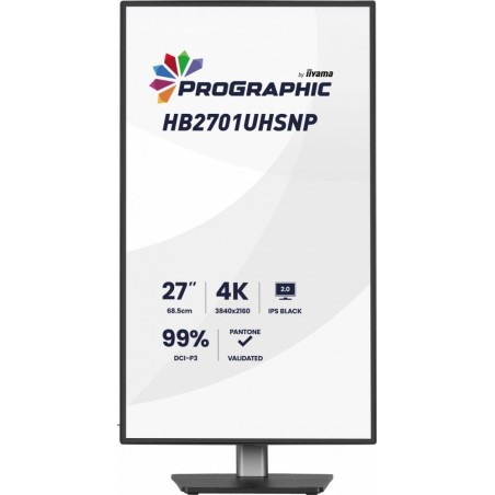 Monitor 27 cali ProGraphic HB2701UHSNP-B1 4K,IPS BLACK 2.0,450cd,VESA USB-c dock(PD:96W),HDMI,DP,DAISY/CHAIN,4xUSB,RJ45,3000:1,s