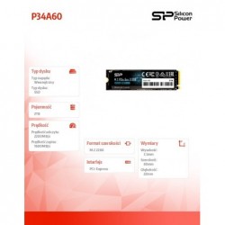Dysk SSD P34A60 2TB PCIE M.2 NVMe 2200/1600 MB/s 