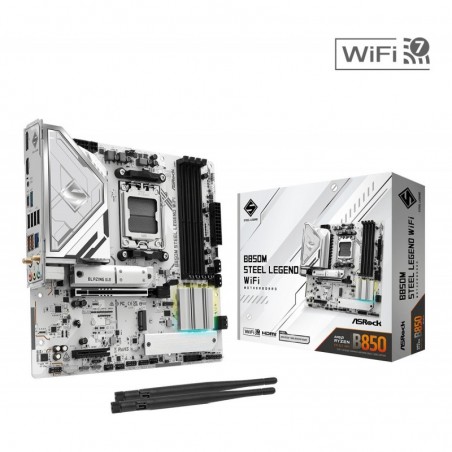 Płyta główna B850M STEEL LEGEND WIFI AM5 4DDR5 HDMI/DP mATX Płyta główna B850M STEEL LEGEND WIFI AM5 4DDR5 HDMI/DP mATX