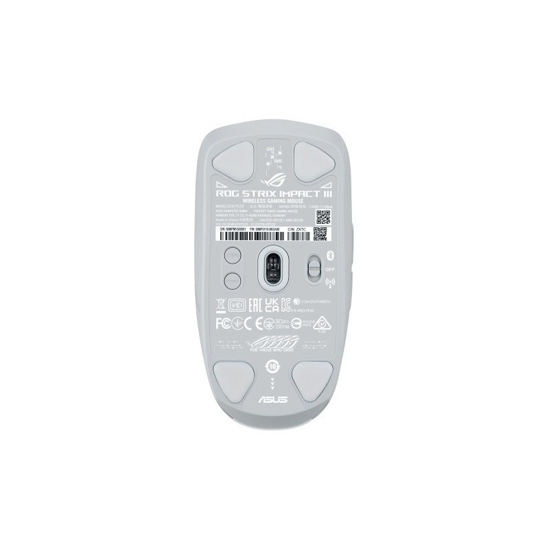 Mysz ROG Strix Impact III 2.4GHz/36k dpi/BT/biała