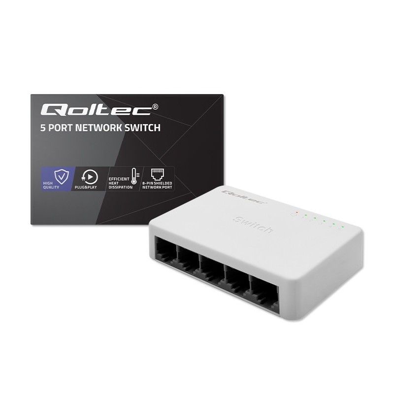 SWITCH przełącznik sieciowy 5 x port RJ45 | 100Mbps | Fast Ethernet| LAN 