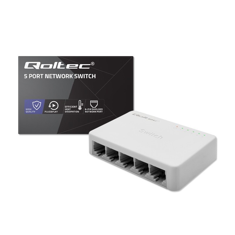 SWITCH przełącznik sieciowy 5 x port RJ45 | 1000Mbps | Fast      Ethernet | LAN 