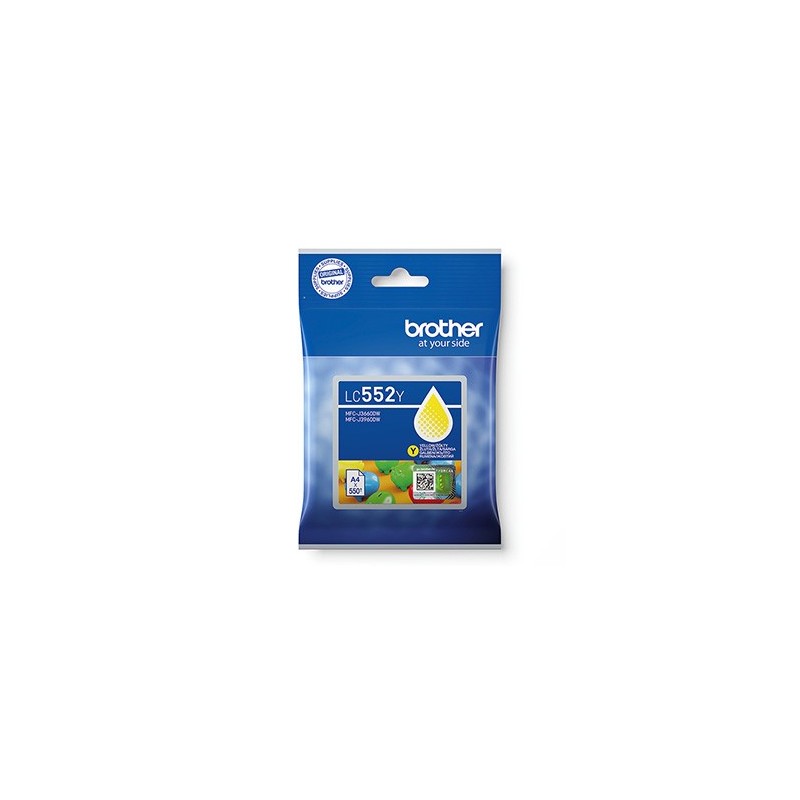 Brother oryginalny ink / tusz LC552Y, yellow, 550s