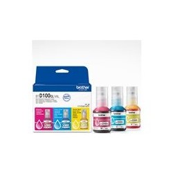 BROTHER BTD100 INK BOTTLE VALUE PK 1XC/M/Y - CEE