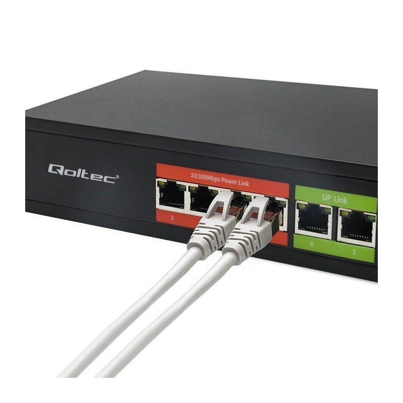 Przełącznik sieciowy SWITCH FAST Ethernet PoE | 4x RJ45 |  2x    RJ45 Uplink | 65W | 10/100Mb/s 