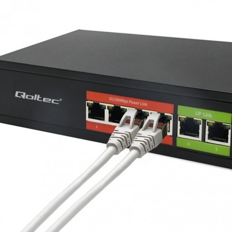 Przełącznik sieciowy SWITCH FAST Ethernet PoE | 4x RJ45 |  2x    RJ45 Uplink | 65W | 10/100Mb/s 