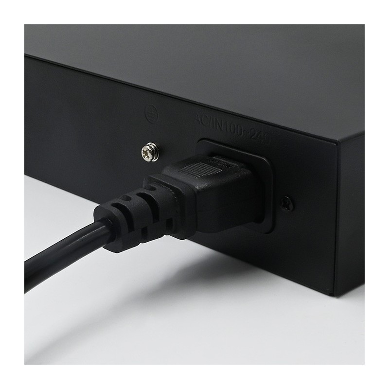 Przełącznik sieciowy SWITCH FAST Ethernet PoE | 8x RJ45 |  2x RJ45 Uplink | 120W | 10/100 Mb/s 