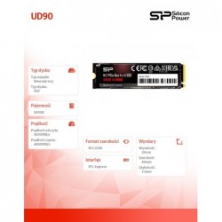 Dysk SSD UD90 500GB PCIe M.2 2280 NVMe Gen 4x4 5000/4800 MB/s 